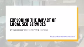 Exploring the Impact of Local SEO Services