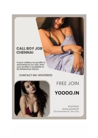 Chennai Escort Services and Call Boy Jobs