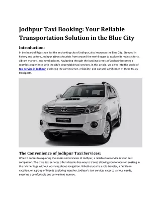 JODHPUR TAXI BOOKING pdf file uploding