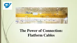 The Power of Connection Flatform Cables