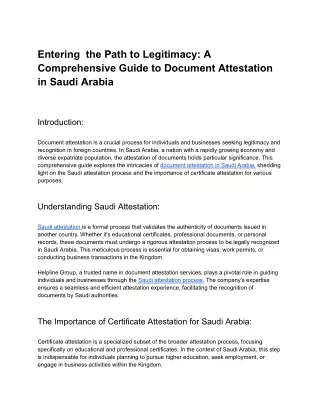 Entering  the Path to Legitimacy_ A Comprehensive Guide to Document Attestation in Saudi Arabia