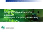 Understanding a life-cycle approach - PowerPoint Presentation
