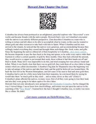 Howard Zinn Essays