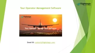 Tour Operator Management Software