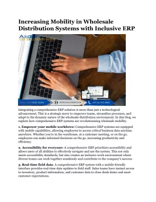 Increasing Mobility in Wholesale Distribution Systems with Inclusive ERP