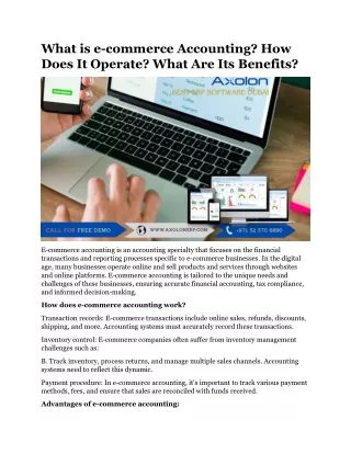 What is e-commerce Accounting How Does It Operate What Are Its Benefits