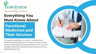 Everything You Must Know About Functional Medicines and Their Services
