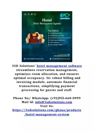 Top Hotel Management Software Company in Ghana