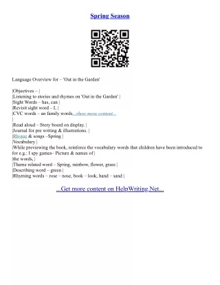 Essay Spring Season