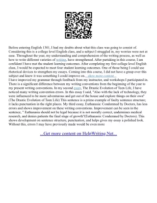 Explanation Essay Example