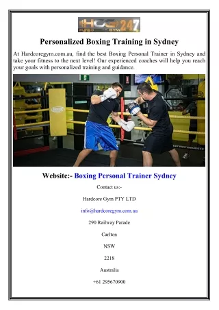 Personalized Boxing Training in Sydney