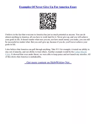 Never Give Up Essay