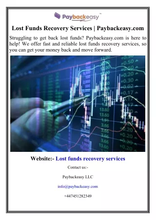 Lost Funds Recovery Services  Paybackeasy.com