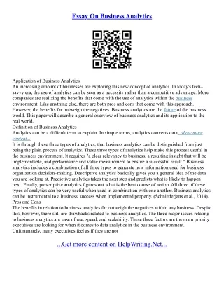 Analytical Essay Topic Ideas