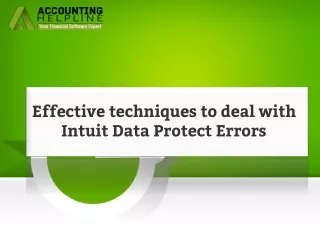 Let's Effectively Remove Intuit Data Protect Errors