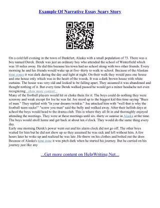 Examples Of A Narrative Essay