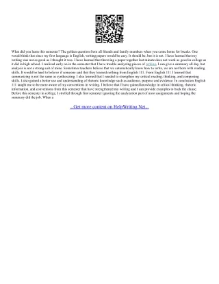What Can You Learn From Writing A Research Essay