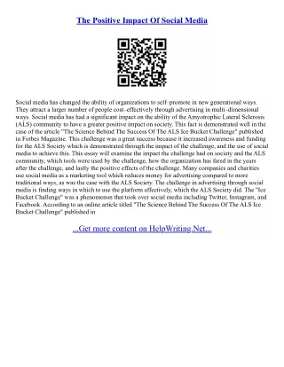 Essay On Social Media