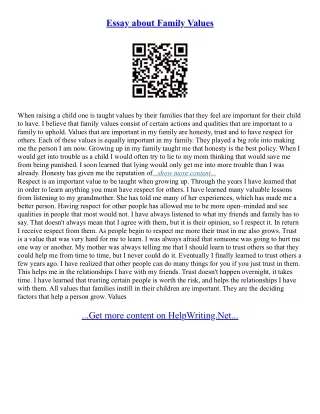 Write An Essay About Your Family