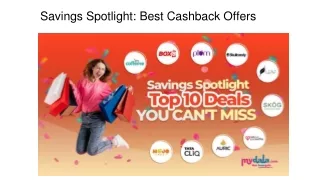 Savings Spotlight Best Cashback Offers