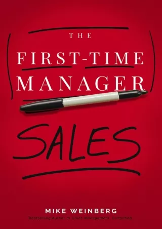 book❤️[READ]✔️ First-Time Manager: Sales (First-Time Manager Series)