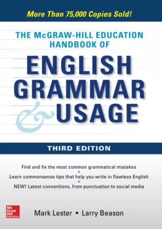 [PDF]❤️DOWNLOAD⚡️ McGraw-Hill Education Handbook of English Grammar & Usage