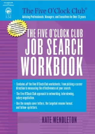 PDF✔️Download❤️ The Five O'Clock Club Job Search Workbook