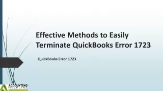 Troubleshoot QuickBooks Error 1723 without technical knowledge