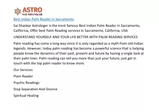 Best Indian Palm Reader In Sacramento