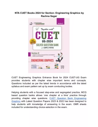 CUET Engineering Graphics Entrance Book with latest Question Paper, 2023 & 2022