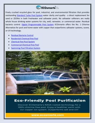 Chlorine Free Pool