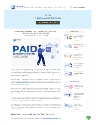 Understanding Paid Search Marketing in Digital Marketing