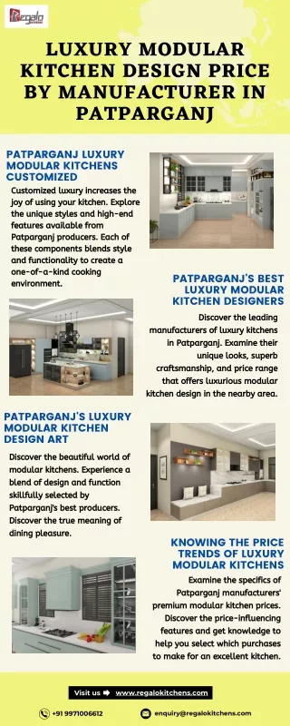 LUXURY MODULAR KITCHEN DESIGN PRICE BY MANUFACTURER IN PATPARGANJ