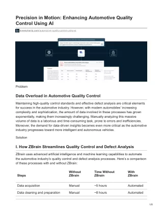 Precision in Motion Enhancing Automotive Quality Control Using AI