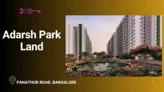 Adarsh Park Land in Panathur Road Bangalore