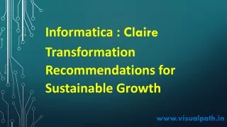 Informatica CAI & CDI Online Training - Visualpath