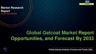 Gelcoat Market will reach at a CAGR of 13.6% from to 2033