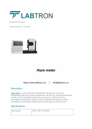 Haze meter