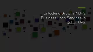 Business Loan Services