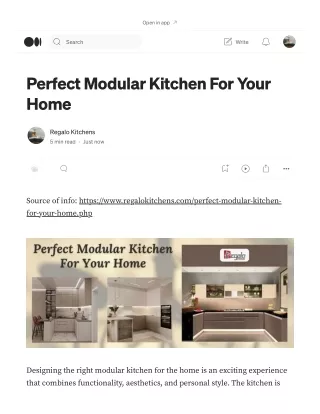 Perfect Modular Kitchen For Your Home