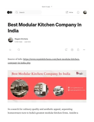 Best Modular Kitchen Company In India