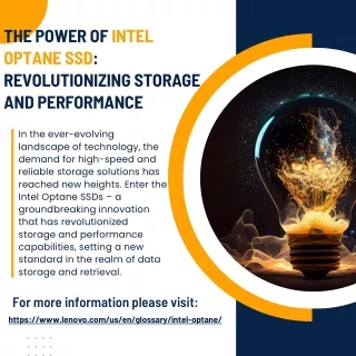 The Power of Intel Optane SSD: Revolutionizing Storage and Performance