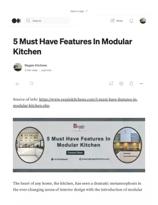 5 Must Have Features In Modular Kitchen