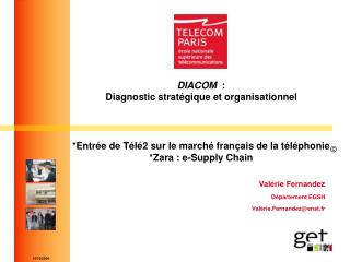 DIACOM : Diagnostic stratégique et organisationnel *Entrée de Télé2 sur le marché français de la téléphonie *Zara : e