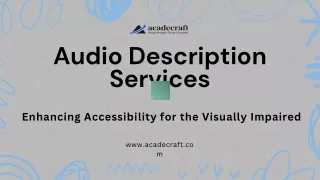 Audio Description Services