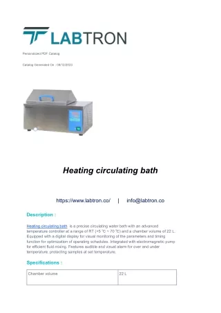 Heating circulating bath