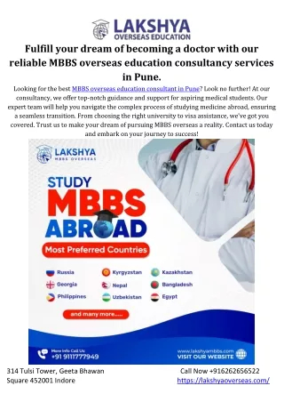 MBBS Overseas Education Consultant in Pune
