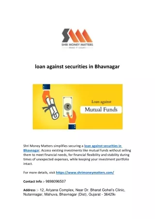 loan against securities in Bhavnagar