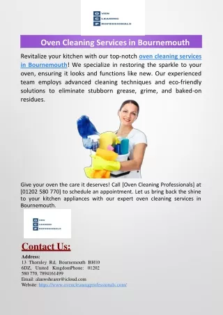 Oven Cleaning Services in Bournemouth