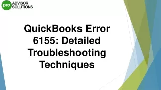 Best Way To Rectify QuickBooks Error 6155